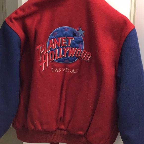 Planet Hollywood vintage jacket for kids with snaps no zipper easy to wear - Picture 11 of 16